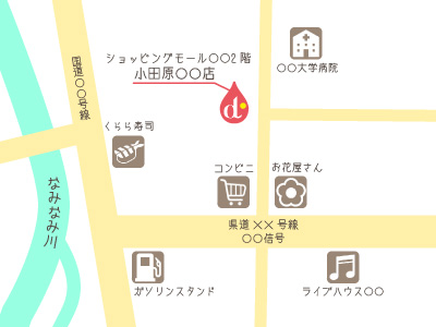 小田原○○店地図